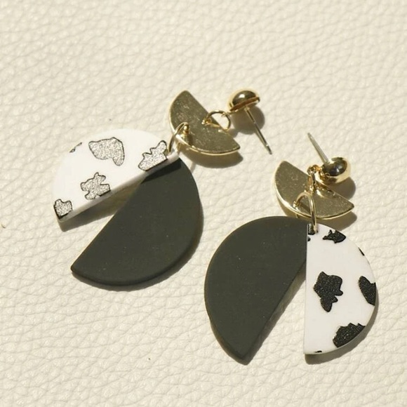 Semicircle Drop Earrings - Picture 3 of 5